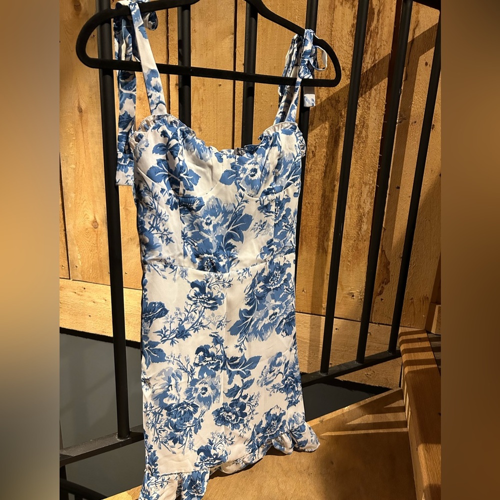 Moda Blue and White Sweetheart Sundress